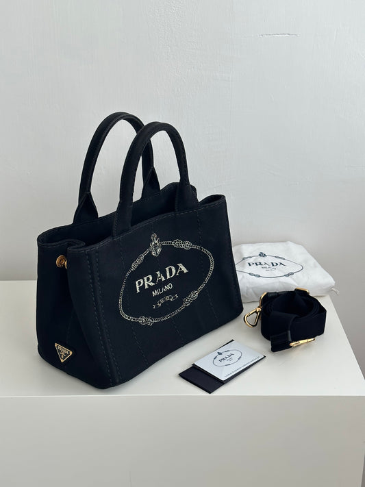 Prada Review, Little Black Bag, Saffiano Leather, MOD Shots, What Fits  In This Bag