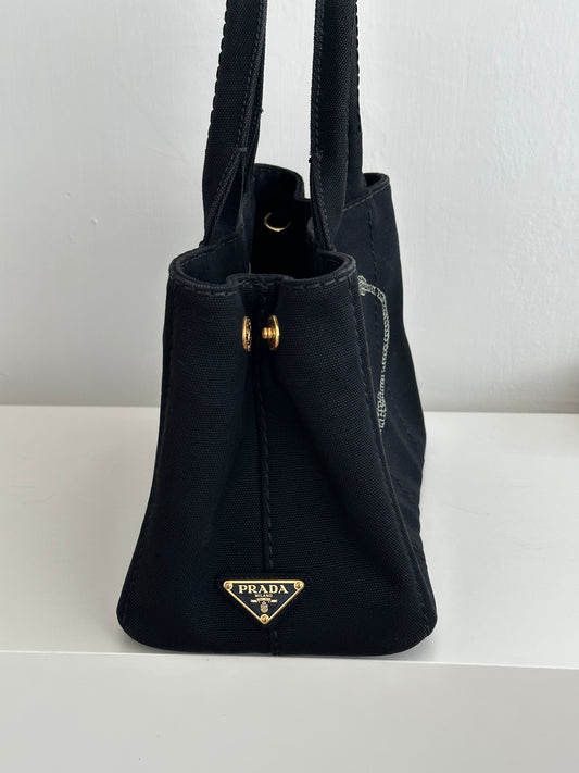 Prada Review, Little Black Bag, Saffiano Leather, MOD Shots, What Fits  In This Bag